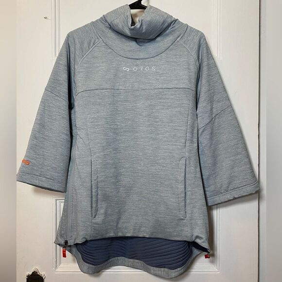 OROS Astra Funnel Neck Solarcore Insulated Pullover in Titanium Heather - Picture 3 of 16